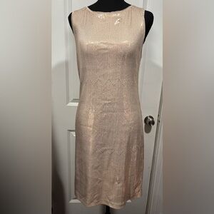 Chelsea & Violet Shimmering champagne Beige  Size M Midi Dress
